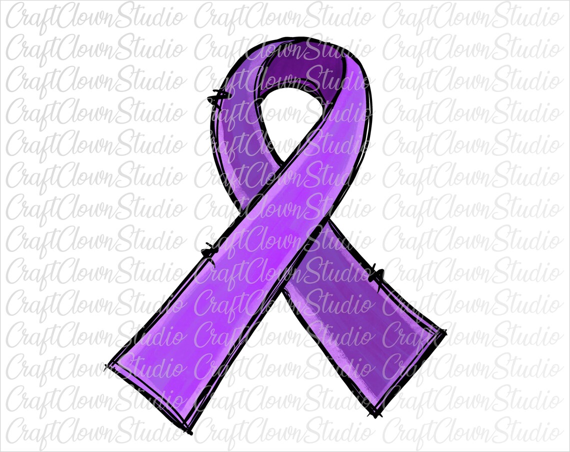 Epilepsy Ribbon Png Purple Ribbon Png File for Sublimation Etsy
