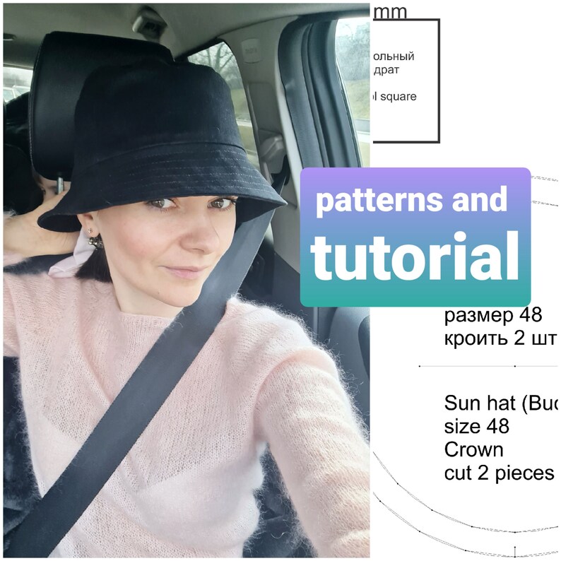 Bucket hat pattern and stepbystep instruction san hat Etsy