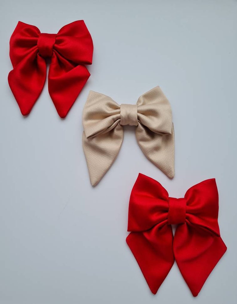 Instructions Hair bow Sewing Pattern and Tutorial Video Tutorial Women/'s french barrette clip with bow