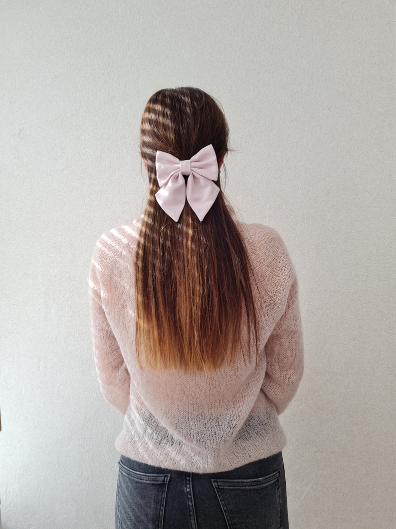 Instructions Hair bow Sewing Pattern and Tutorial Video Tutorial Women/'s french barrette clip with bow
