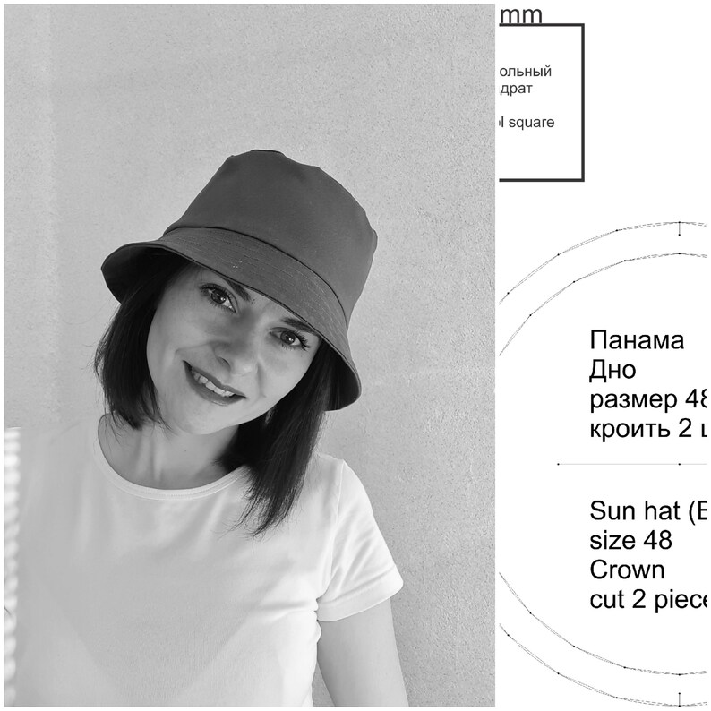 Bucket hat pattern and stepbystep instruction san hat Etsy