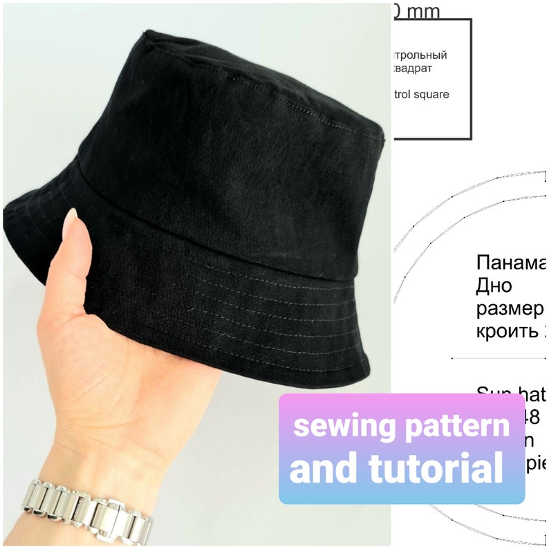 Bucket hat pattern and stepbystep instruction san hat Etsy