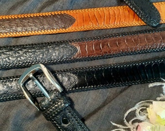 Cinturones de piel de avestruz auténtica de lujo