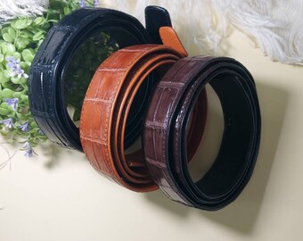 Luxury Genuine Crocodile skin Leather Belts
