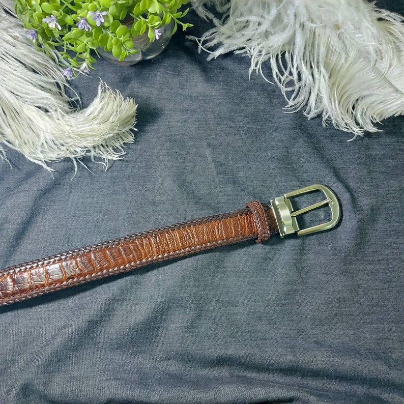 Men's Genuine Authentic Black Ostrich Leg Belt