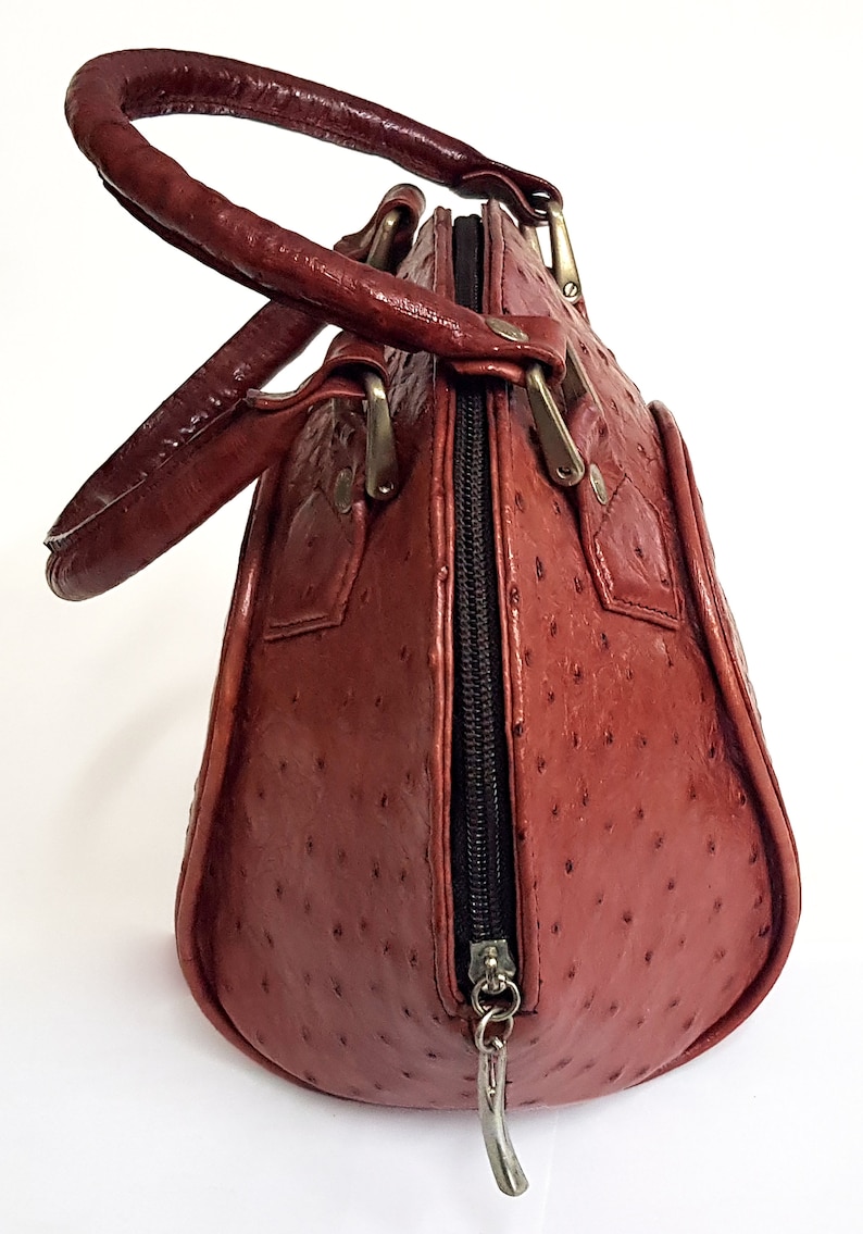 Ostrich Leather Handbag Etsy
