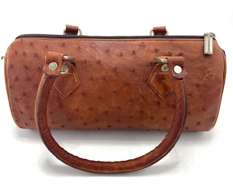 Bolsa de couro de avestruz