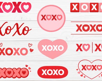 Valentine Xoxo SVG PNG Bundle for Cricut and Shirt Design