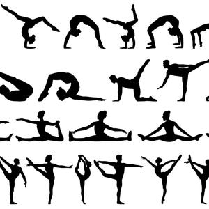 Gymnastics Silhouette SVG, Gymnastics SVG Bundle, Gymnastics Clipart, Gymnastics Vector, Gymnastics PNG