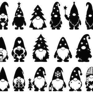 Gnom SVG Bundle, Gnom PNG, Gnome Silhouetten, Gnome Vektorgraphiken für Cricut