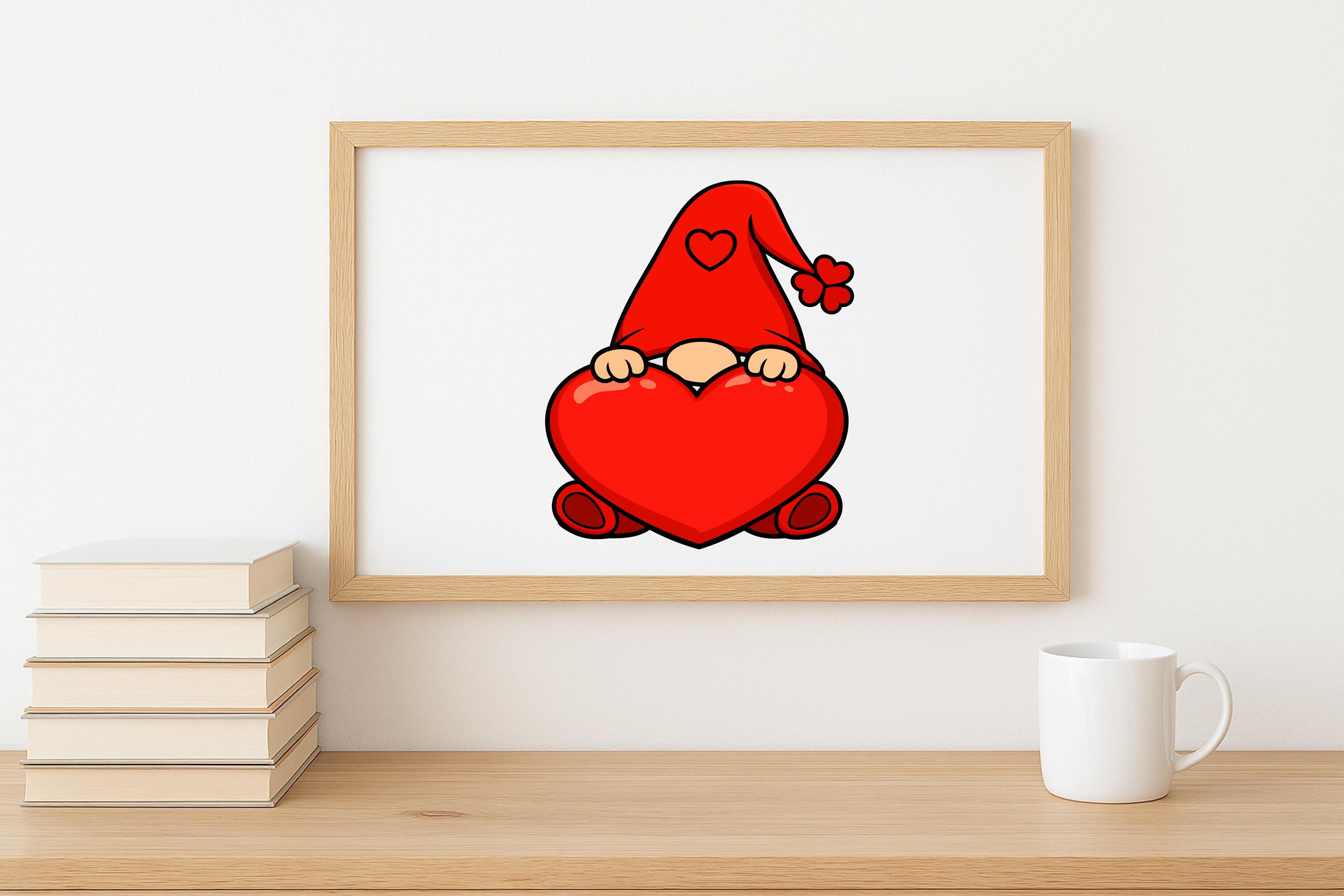 Gnome Valentine SVG PNG Set With Love and Heart for Cricut and Shirt ...