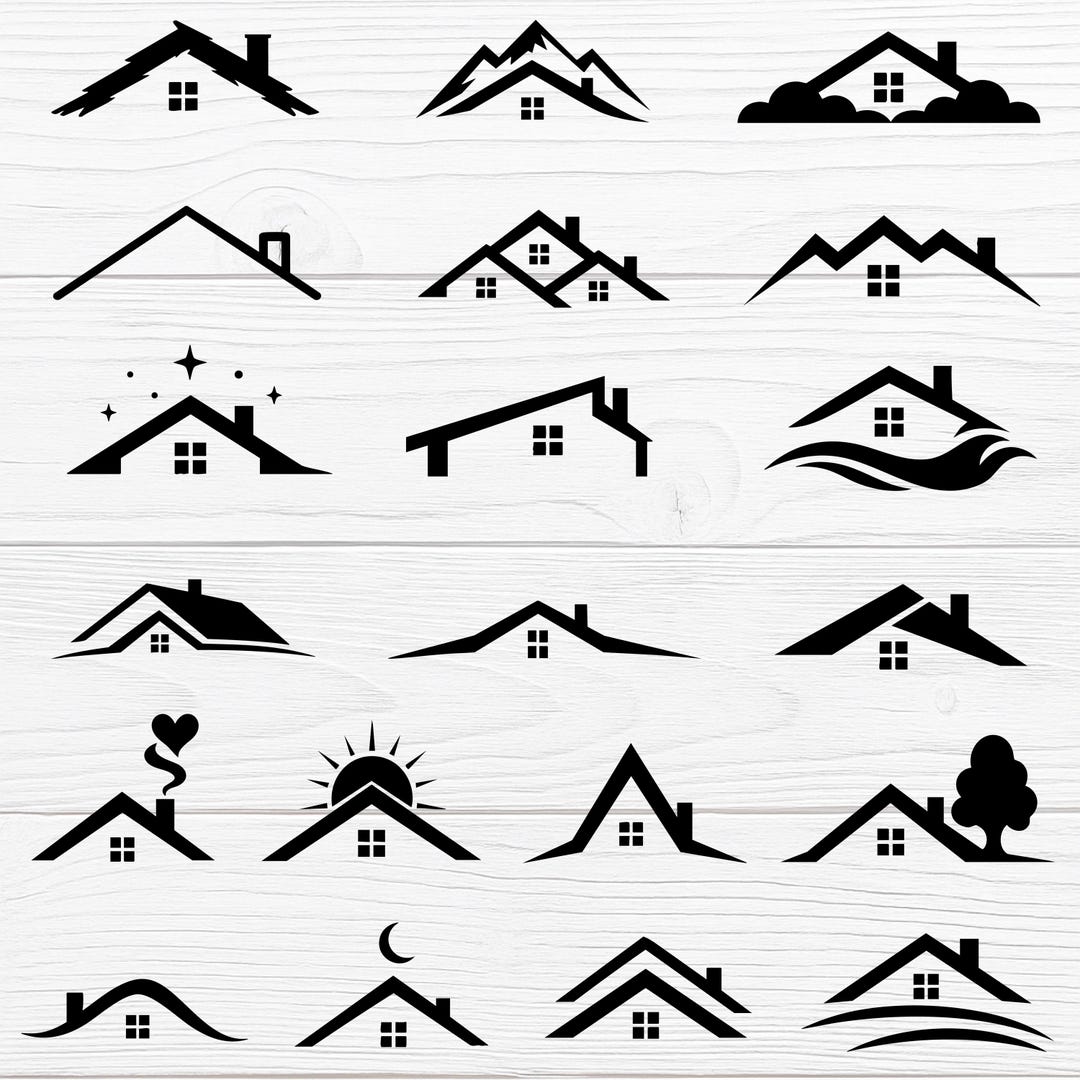House Roof Svg Bundle | Png, Jpg, Eps, and Pdf | 20 Designs - Etsy