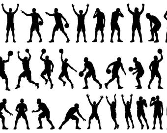 Basketball Silhouette SVG Bundle | Clipart Vector Cut Files