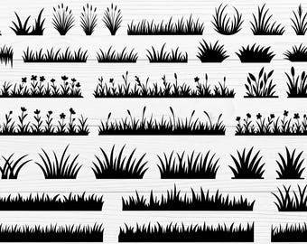 39 Grass Silhouettes Svg | Png, Jpg, Eps, and Pdf Files