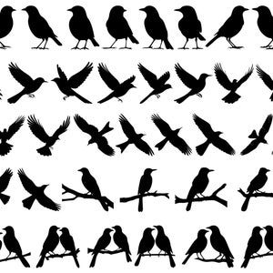 Bird SVG Bundle, Birds SVG, Bird Silhouettes, Flying Bird SVG
