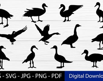 Goose SVG Bundle | 12 Designs | Cricut Silhouette | Digital Download | Eps, Jpg, Png, Pdf