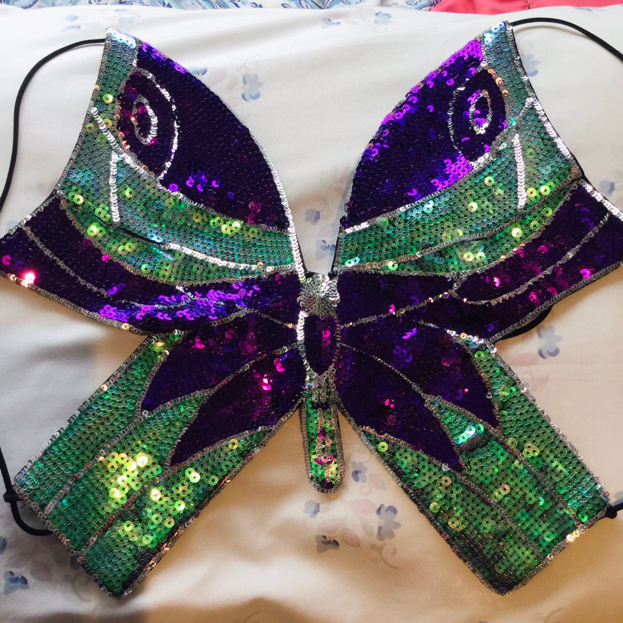 Y2k 2000s sparkly sequined vintage style butterfly top Etsy