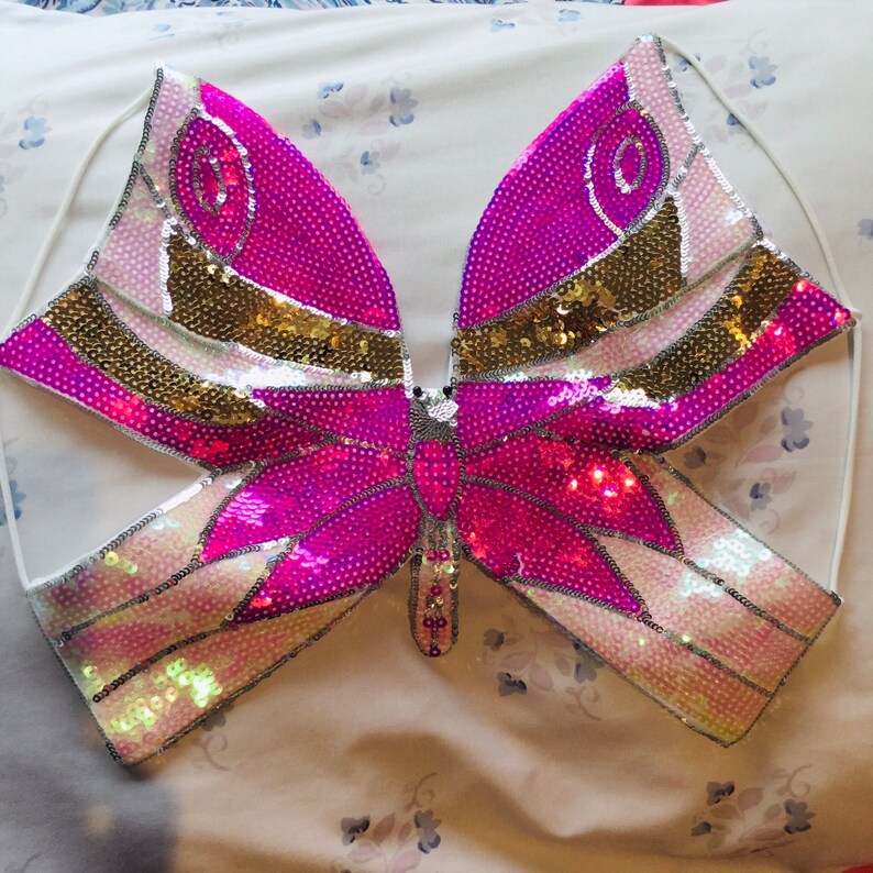 Y2k 2000s sparkly sequined vintage style butterfly top Etsy