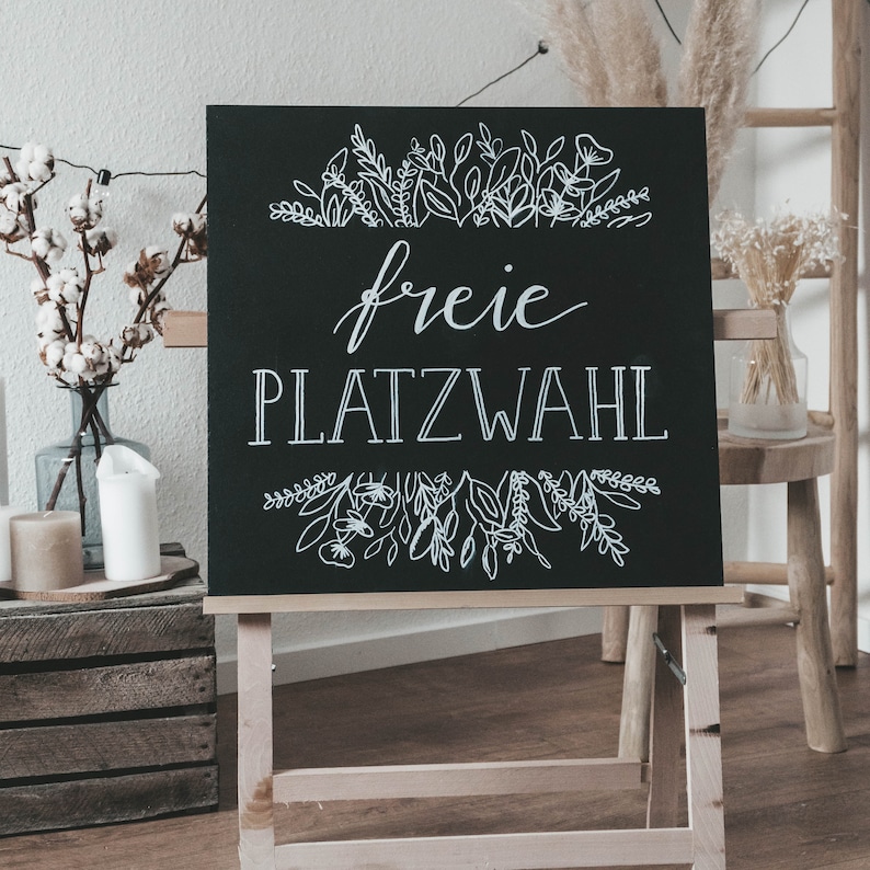 Tafelschild Freie Platzwahl Hochzeit Eukalyptus Etsy