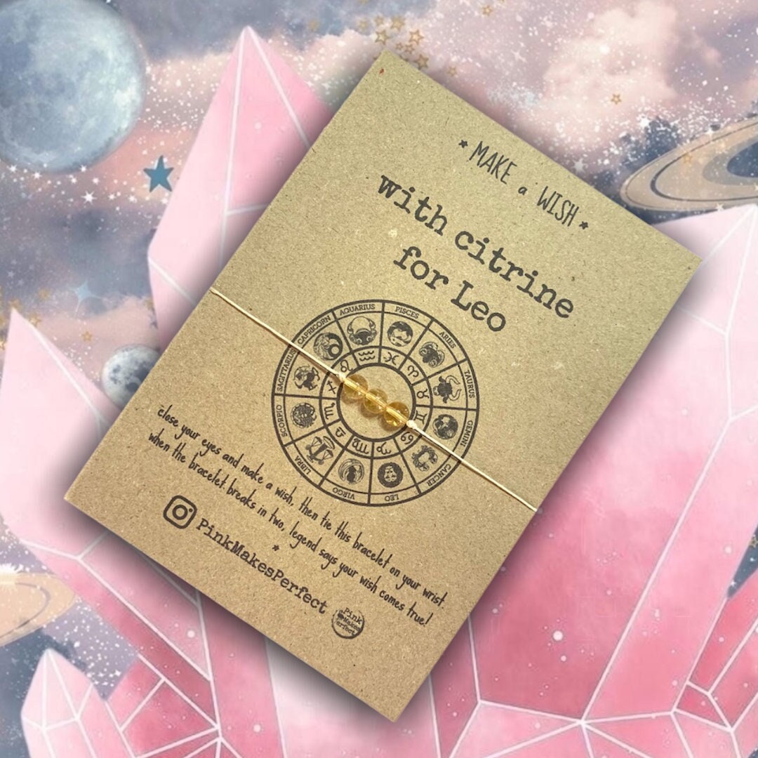 Pulsera de deseo de piedra preciosa del signo de la estrella Leo