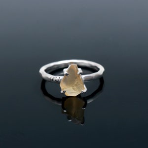 Yellow Citrine 925 Sterling Silver Gemstone Ring, November Month Birthstone Gift For Anniversary Silver Stone Rings for Women Jewellery