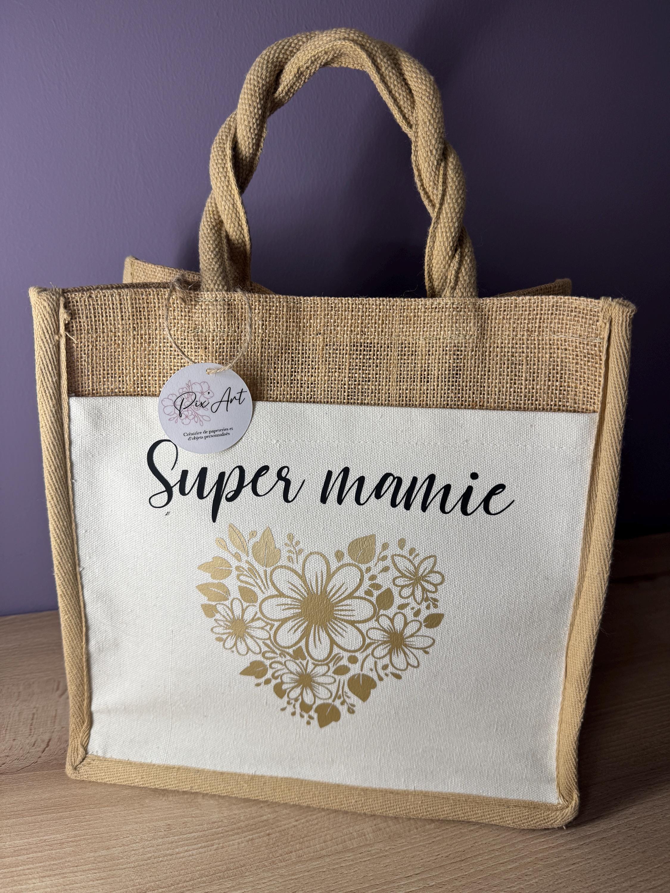 Grand Cabas Fourre-tout Rigide En Jute Naturelle - Fait Main à Nice, Côte D'Azur, Taille XL