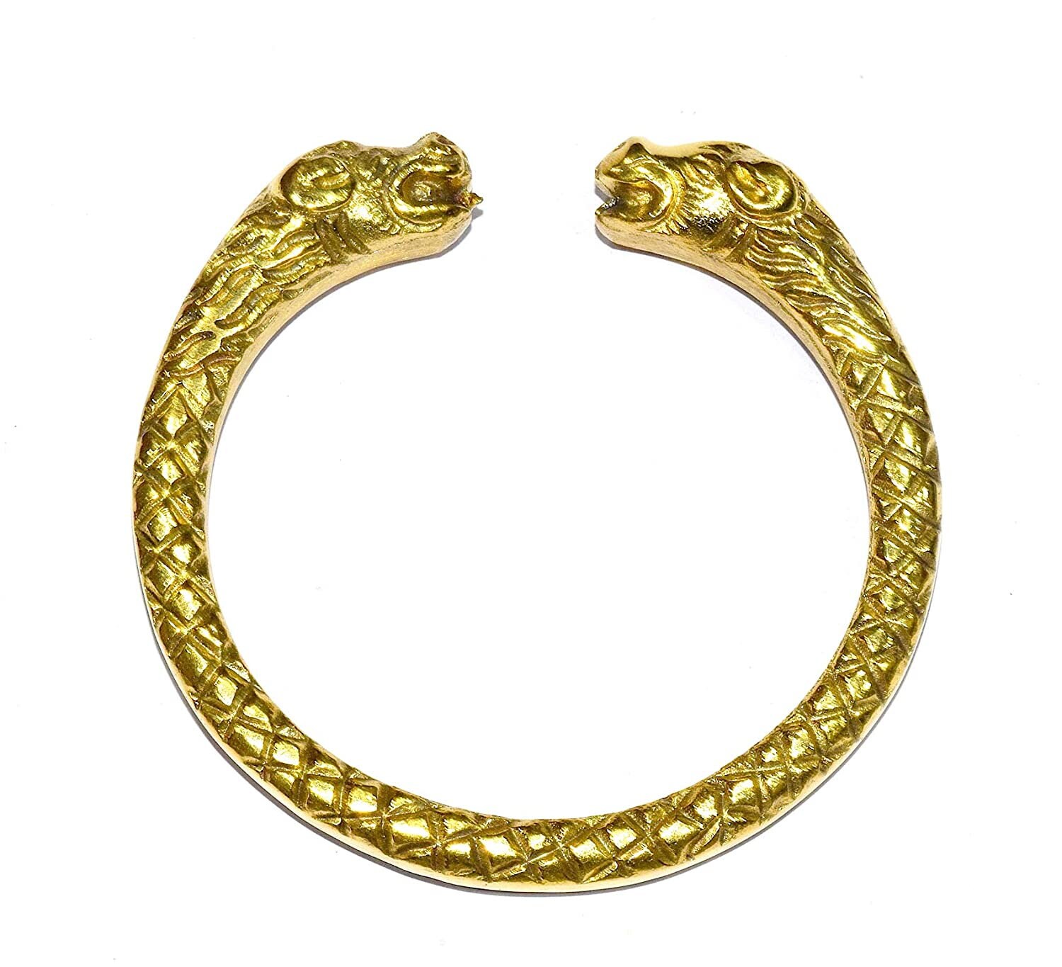 Tiger Shape Gold Brass Copper Round Kada Bracelet for Men and Etsy