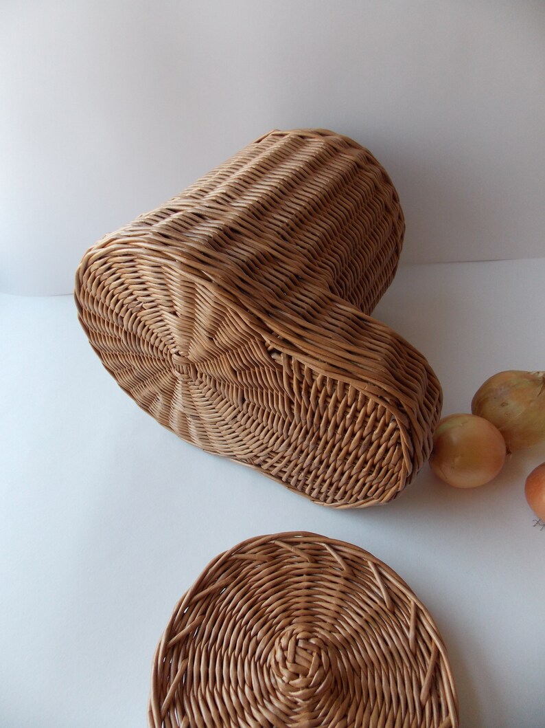 Onion and potato storage basket Wicker kitchen organization Etsy