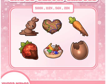 Easter Chocolate Emote Pack | Bundle | Chocolate, bunny Lover | Twitch Stream Assets | Streamer | Streaming | Twitch, Discord, Telegram