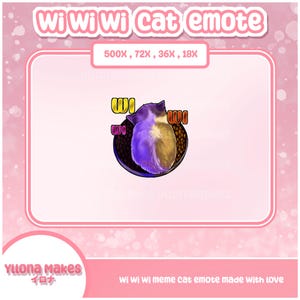 Wi Wi Wi Cat Meme Emote | Cat lover | Streamer | For Streaming | Streaming Assets | For Twitch, Discord, Telegram