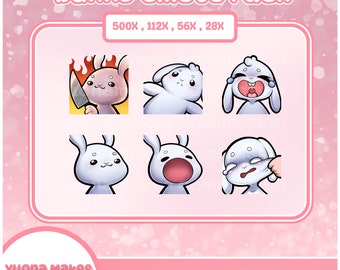 Bunny Emote Pack | Emotes bundle | For Twitch | Discord | Telegram