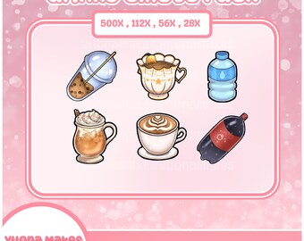 Drinks Emote Pack | Twitch, Discord, Telegram