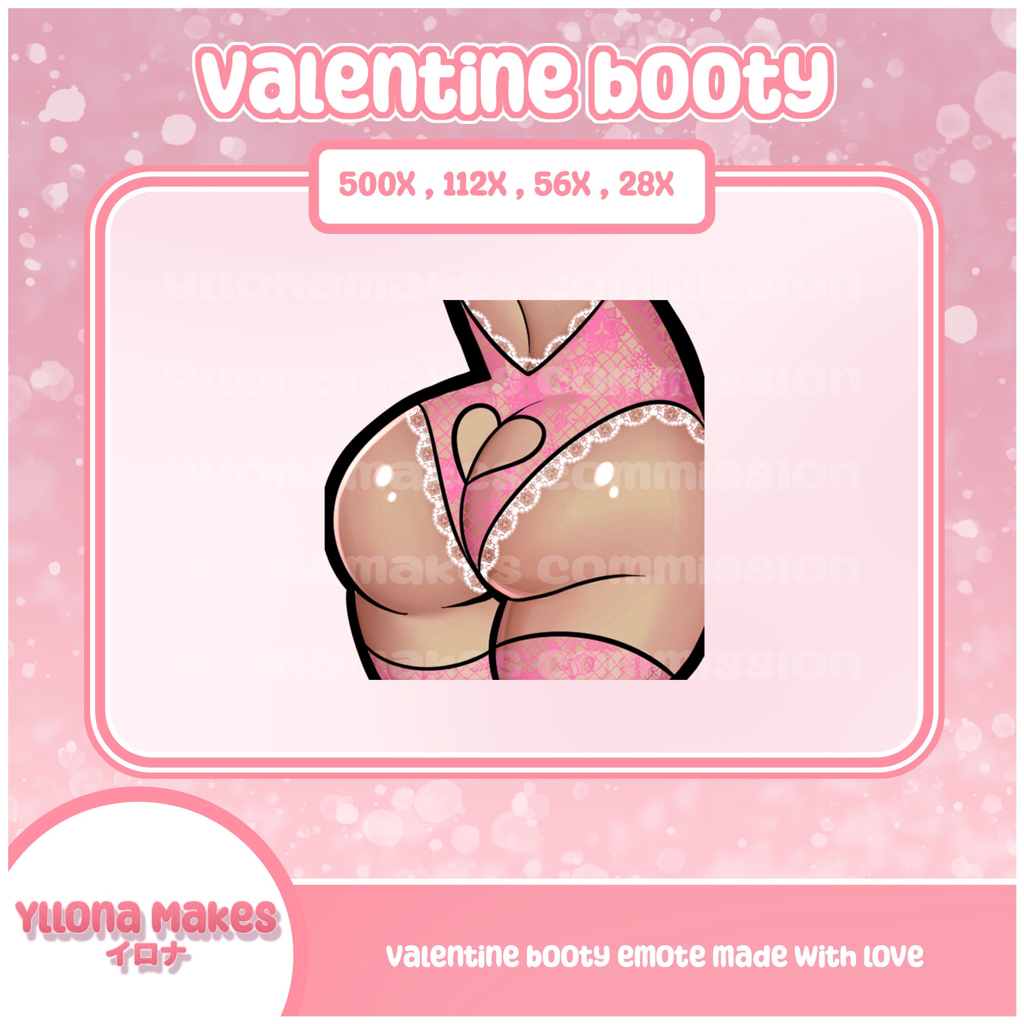 Valentine's Day emote | Pink lingerie | Twitch | Discord