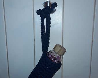 Cup holder, bottle holder, crocheted