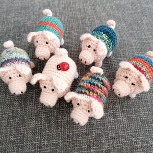 Piggy, lucky pig, crocheted