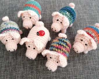 Piggy, lucky pig, crocheted