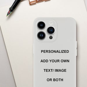 Gepersonaliseerde custom tekst hoesje voor Samsung & iPhone 15 14 13 12 Galaxy S23 Plus Ultra S22 S21 FE custom foto telefoonhoesje personaliseren