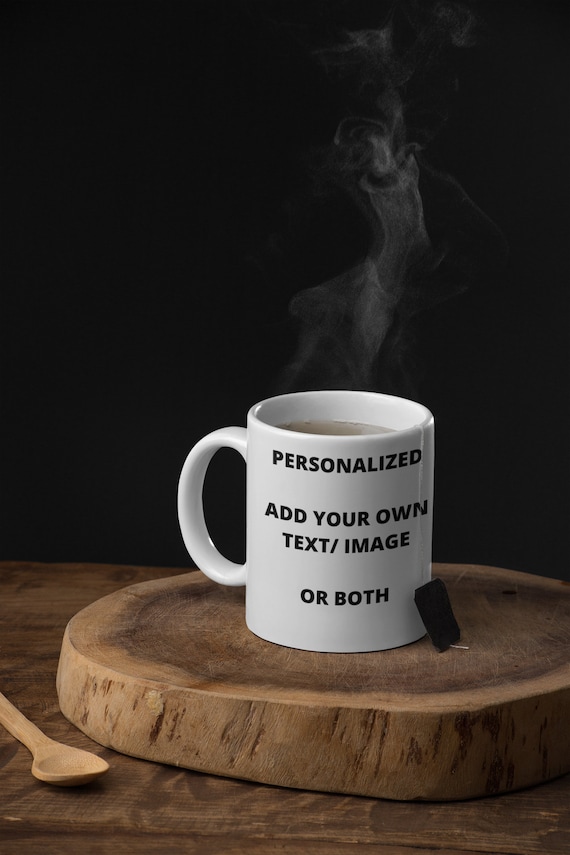 Personalized CoffeeMug 11oz, Custom Photo Text Ceramic Mug, Customized