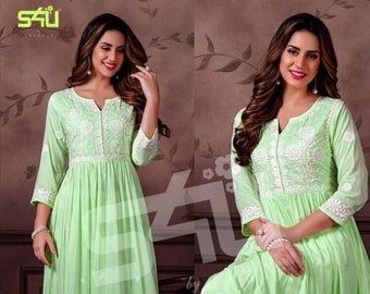 ikat anarkali kurtis