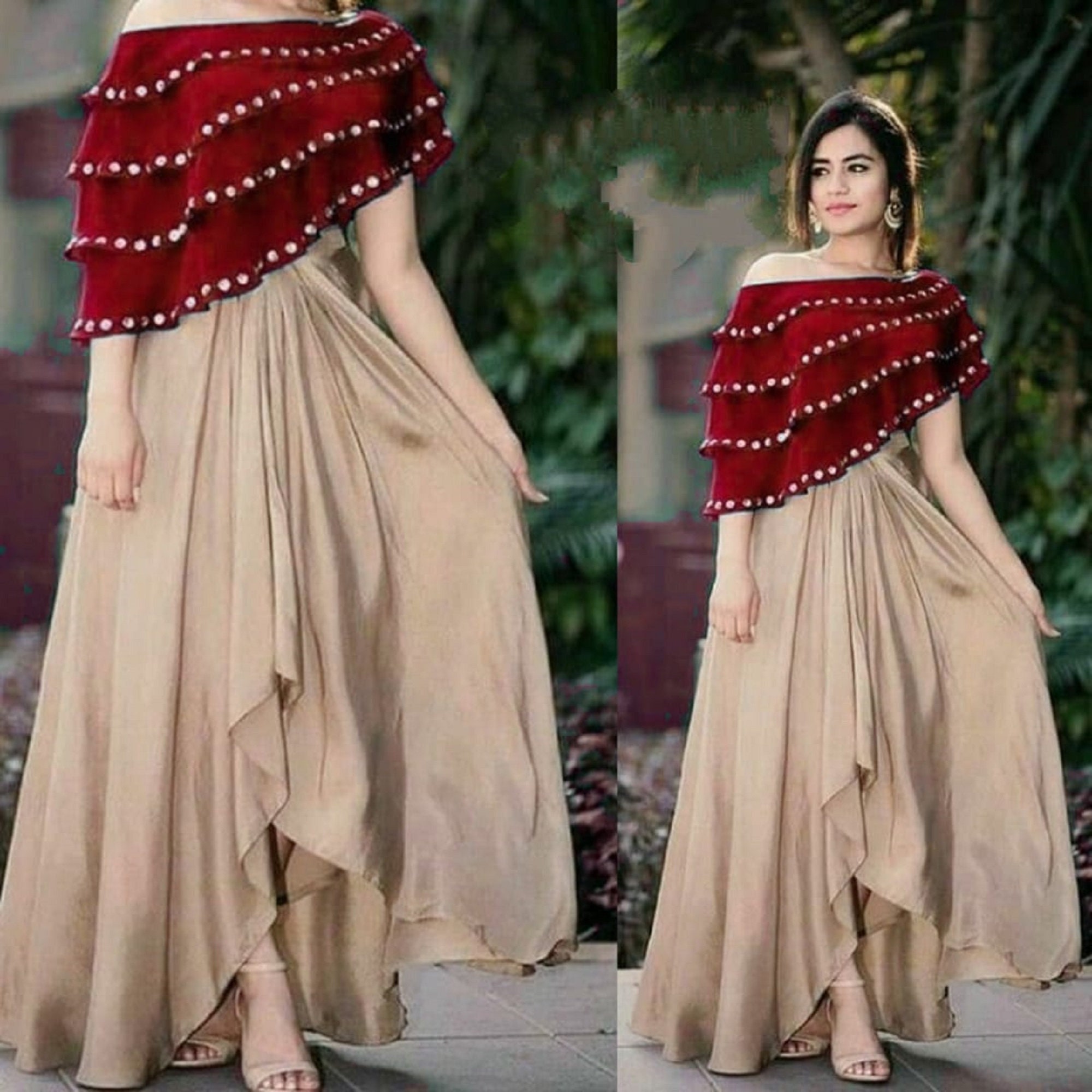 Women's Indo-Western Dress For Summer Cocktail Parties - Ethnic Race