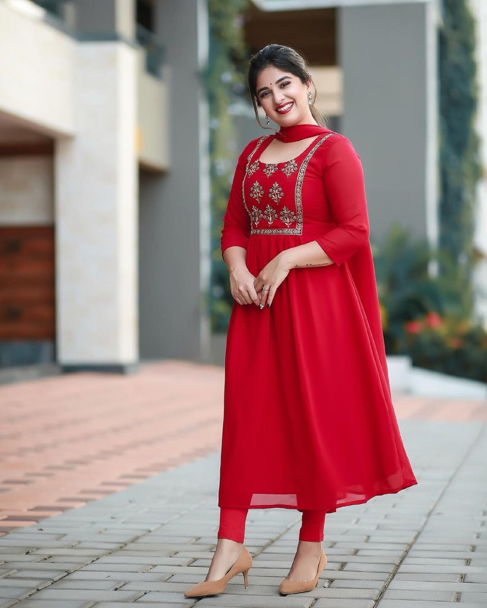 Diwali Festival Wear Printed Work Rayon Straight Women Kurti Pant Gift For  Her | eBay