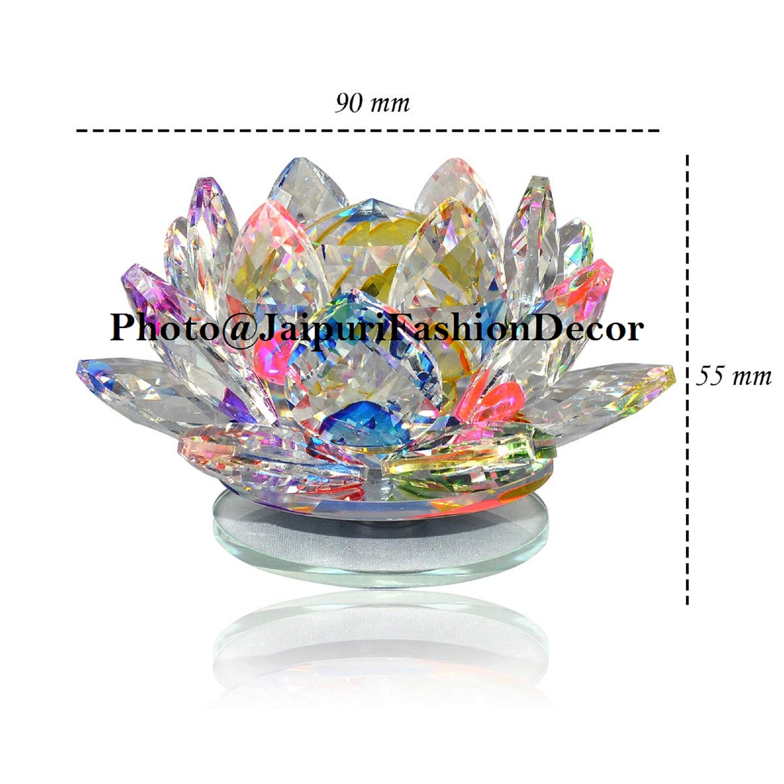 Indian Handmade Vastu Fengshui Transparent Crystal Lotus for Etsy