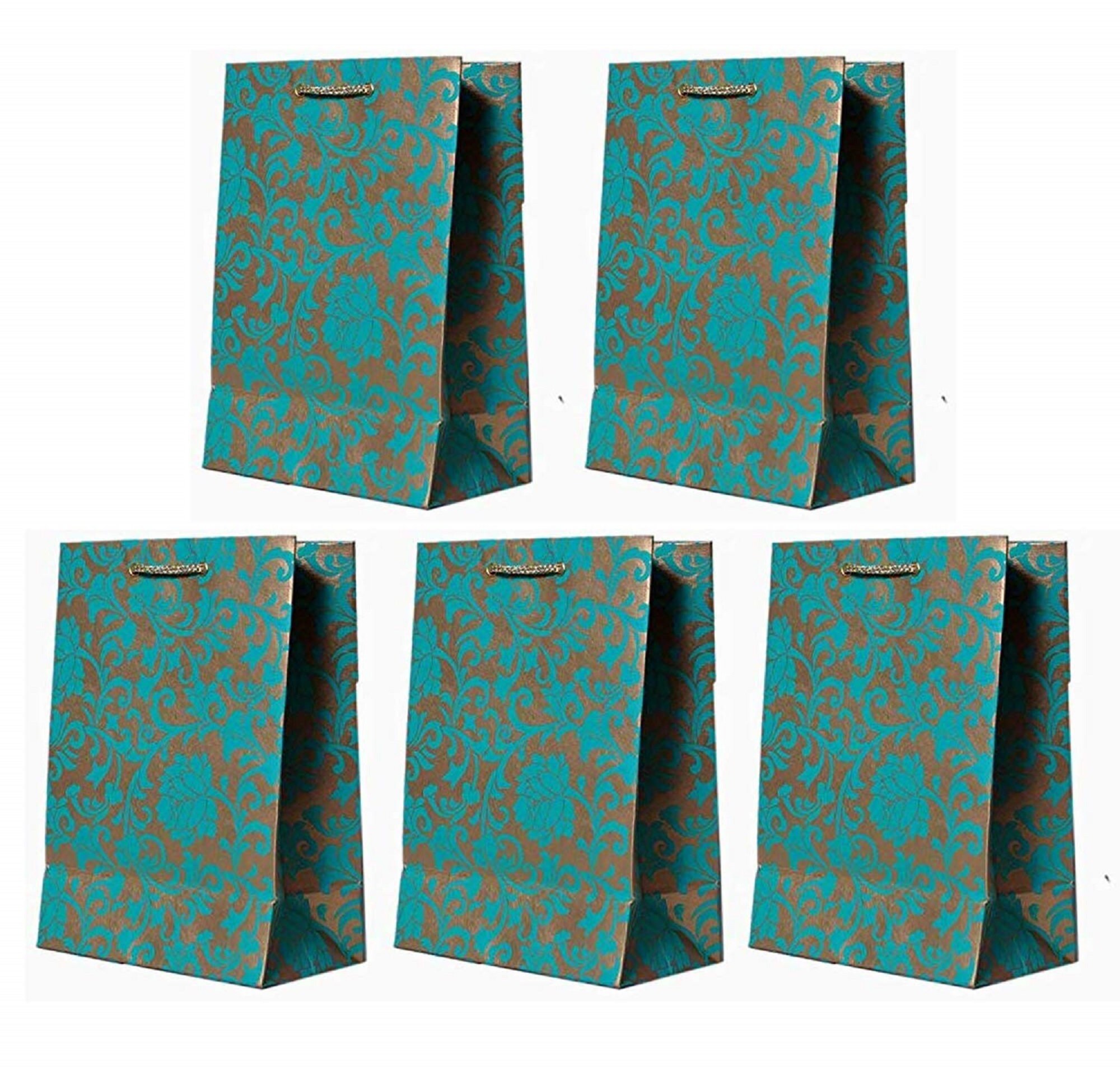 Indian Handmade Printed Gift Paper Carry Bags Mint Green Etsy