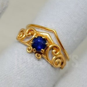 Handmade Sterling Silver Blue Sapphire Ring: 925 Gemstone Ring