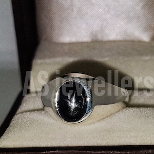 Natural Black Star Sapphire Rings Handmade Ring Art Deco Statement Ring Gift for Her Women 925 Sterling Silver Men&#39;s Ring Gift For Him