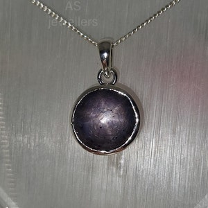 Genuine Star Ruby Pendant 925 Silver Pendent July Birthstone Pendent Round Natural Star Ruby Pendant Minimalist Jewellery Gift for Her