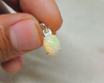 Opal Pendant, October Birthstone Jewelry, Opal Pendant, White Gemstone Jewelry,Birthday / Christmas Gifts,Anniversary Gifts For Her