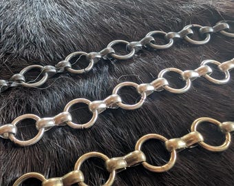 Extension chain for closure fur closure round link chain