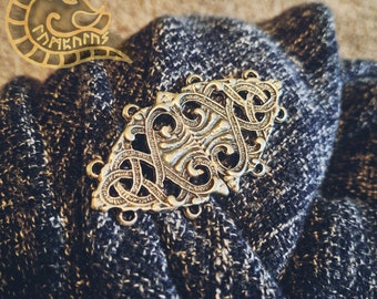 Silver Birka Clasp - Coat Clasp Buckle Vikings Elves Fantasy Middle Ages Cloak Clasp Hook Replica Larp
