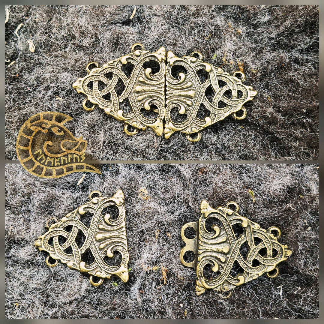 Bronze Birka Clasp Coat Clasp Buckle Vikings Elves Fantasy Middle Ages ...
